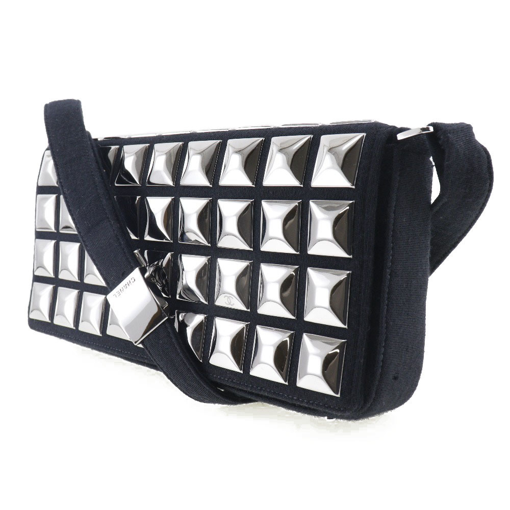 Chanel Chocolate Bar Black Cube Ice Shoulder Bag